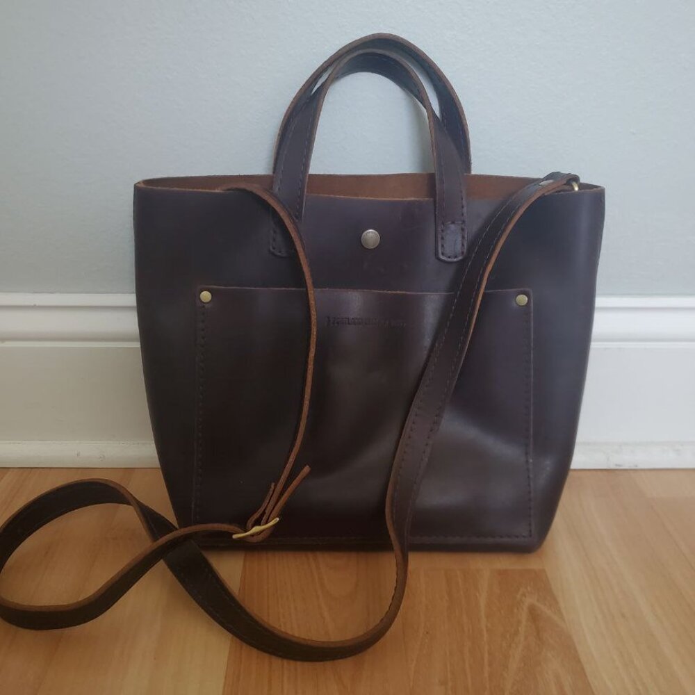 Portland Leather Mini Crossbody Tote - Picture 4 of 9